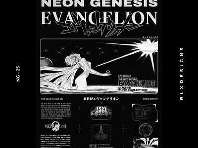 NEON GENESIS EVANGELION POSTER DESIGN anime brutalism design graphic design illustration manga neon genesis evangelion nge poster print