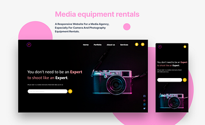 Media rentals concept website adobe xd design landing page media rentals uidesign web website