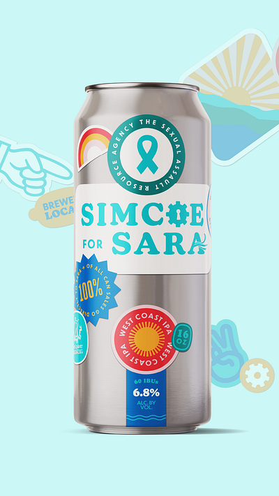 Simcoe for Sara Beer design graphic design illustration package design packaging