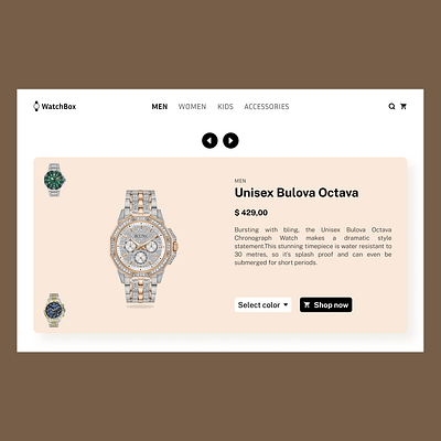 WatchBox - Landing page design appdesign design graphic design interface ui