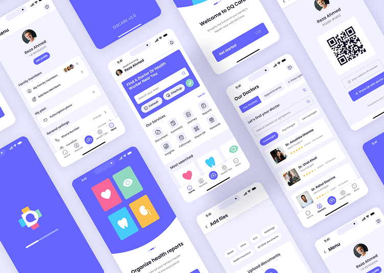 DQ Care App UX/UI design by Nilmadhav on Dribbble