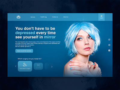 Beauty Surgery landscape concept design beauty blue clean concept design doctor landscape surgery ui uidesign uiux