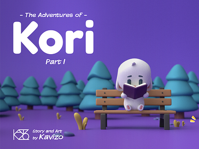 Adventures of Kori: A 3D Mini Comic 3d art bunny comic concept creative cute design illustration kavizo kori lowpoly minicomic minimal rabbit webcomic