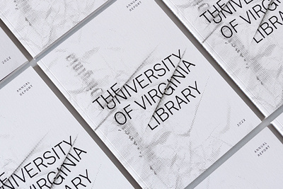 UVA Library Annual Report 2022 editorial layout print design typogaphy