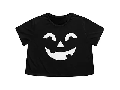 Happy Jack Cropped Tee / Lizzie M. Press apparel designer black crop top black pumpkin brand illustrator branding cropped pumpkin tee cute pumpkin goth apparel goth clothing halloween apparel halloween clothing halloween decor halloween top happy jack o lantern happy pumpkin jack o lantern shirt pumpkin t shirt spooky clothing t shirt design white pumpkin