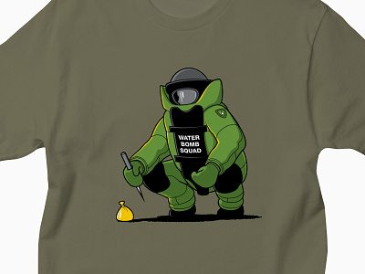 Water Bomb Squad bomb squad design glenn jones glennz illustration illustrator tee tshirt vector water bomb