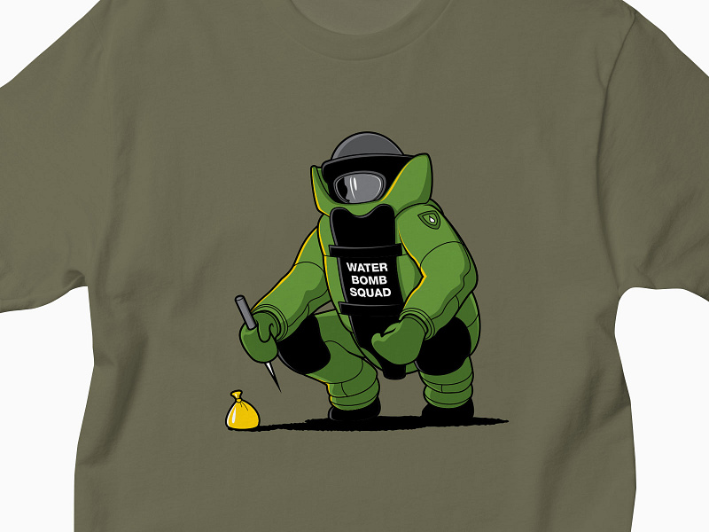 Water Bomb Squad bomb squad design glenn jones glennz illustration illustrator tee tshirt vector water bomb