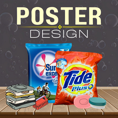 Detergent Poster Design ad brand design detergent matic poster posterdesign surfexcel surfexcelmatic tide tidedoublepower tideplsu tideplus