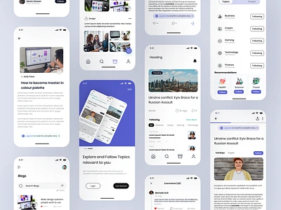 Blog Post app design app ayanalif blog post app design design landing page ui uidesign uxdesign web ui