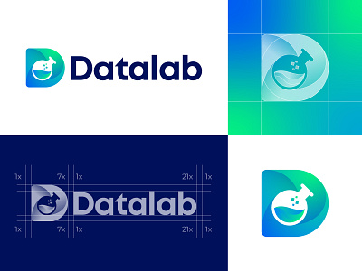 Datalab - Logo design for a web development company branding code coders coding creative logo design developer develpoment futuristic icon lab logo logo modern logo startup logo symbol tech logo technology logo timeless web web3