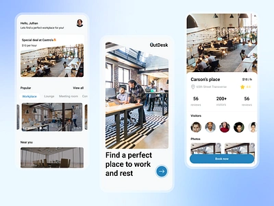 Workspace Booking App app booking branding design design team designinspiration logo mobileapp mobileappdesign movadex ui uxui vector workplace workspacefinder