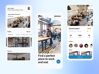 Workspace Booking App app booking branding design design team designinspiration logo mobileapp mobileappdesign movadex ui uxui vector workplace workspacefinder