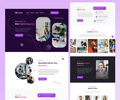 Digital Agency Landing page design app design design figma landing page design mobile app design ui uiux ux design web design website design