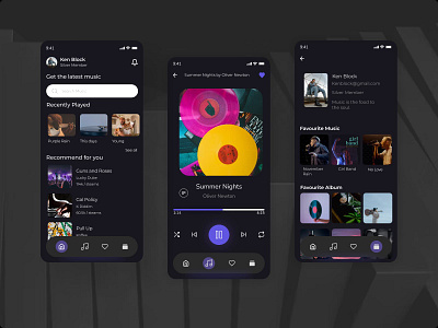 Music app UI design by Artiction on Dribbble