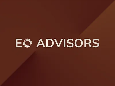 EO Advisors circle design e gradient logo mark o