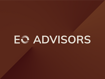 EO Advisors circle design e gradient logo mark o