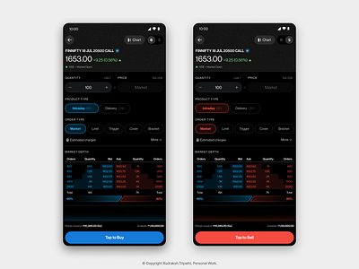 Dhan App UI Concept - Order Activity Page app design future graphic design market nse options stock market stocks trading ui user interface ux