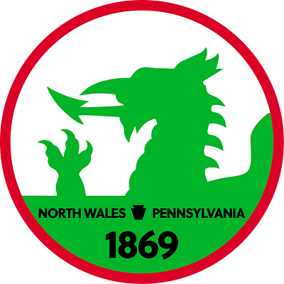 North Wales Town Sticker branding design graphic design illustration logo sticker town logo vector