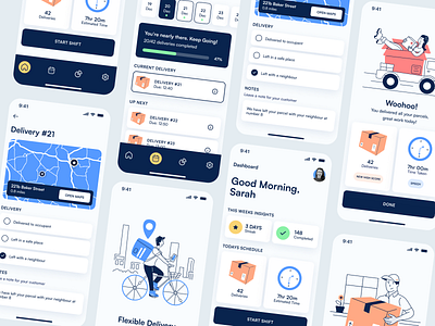 Delivery Tracking - App Design app design delivery delivery app ios app mobile app mobile design packages tracking ui ux