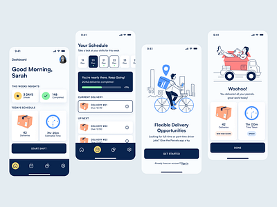 Delivery Tracking App Design app design delivery delivery app ios app mobile app packages parcels ui ux