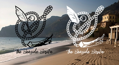 The Seaside Scribe logo by Studio Metropolis branding clip studio paint design graphic design illustration logo logo design