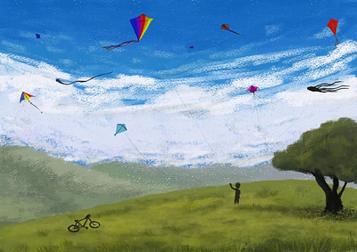 Kite Illustration concept art digital art illustration