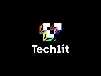 Tech1it brand identity branding clarance code design graphic design illustration logo programing tech one it tech1it techoneit
