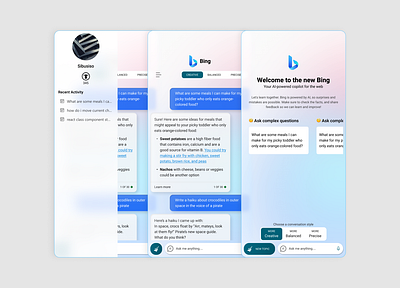 BingAI Chat App UI app branding design designer minimal typography ui uidesign