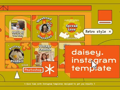 Instagram Stories & Posts Template - Daisey branding instagram instagram banner instagram post instagram post template instagram posts instagram posts template instagram stories instagram stories template instagram story instagram template instagram templates social media social media banner social media pack social media templates socialmedia stories story template ui