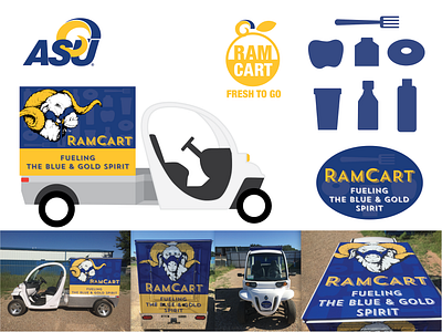 Mobile Food Cart for Angelo State University branding design graphic design icons illustration vector vehicle wrap