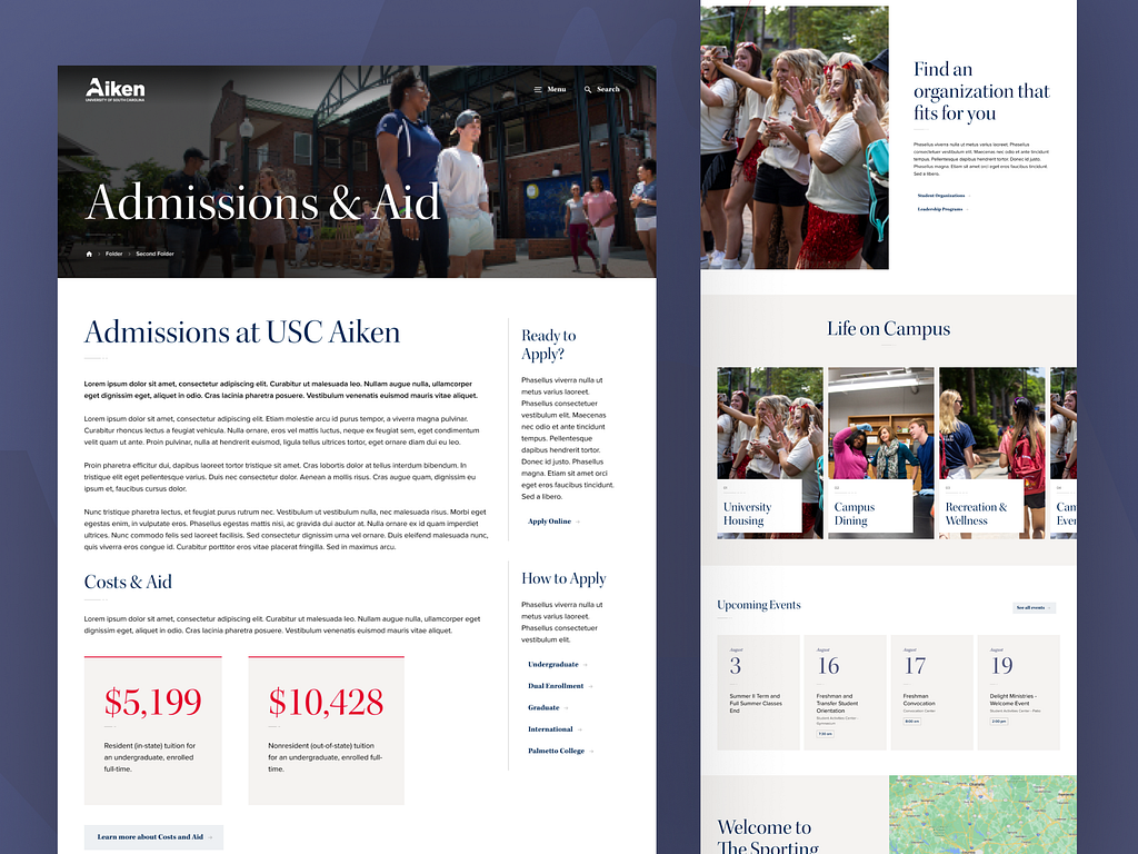 usc-aiken-admissions-aid-by-roach-design-co-on-dribbble