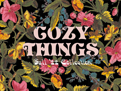 Cozy Things Fall '22 Collection branding collection cottagecore floral marketing photo photo shoot retail marketing visual design