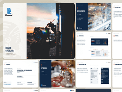 Tecumseh - Brand Guidelines blue brand brand book brand guide branding construction corporate design guidelines hvac identity indian industrial usa welding