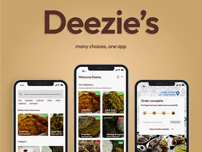 Deezie's - A Food Delivery App app delivery delivery app design food delivery mobile app onboarding screen product design ui ux