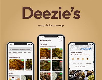 Deezie's - A Food Delivery App app delivery delivery app design food delivery mobile app onboarding screen product design ui ux