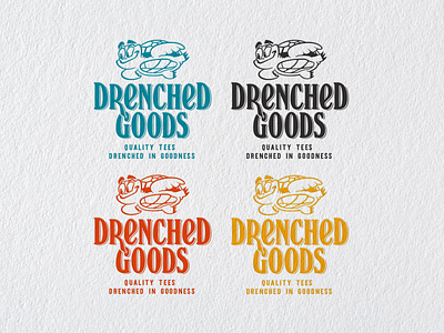 Drenched Goods Logo Lock Up & Colors branding design graphic design logo logo design