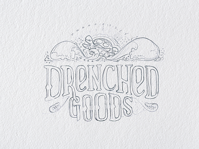 Drenched Goods Original Logo Sketch branding design graphic design logo logo design