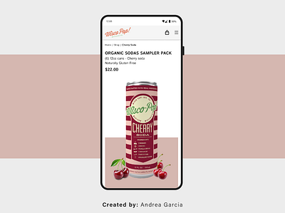 Wisco Pop: Mobile Concept App accessibility app app design beverage selection cell phone cherry design fizzy drinks grapefruit mobile app soda soda drinks soda flavors soft drink strawberry ui user experience user interface (ui) ux wisco pop