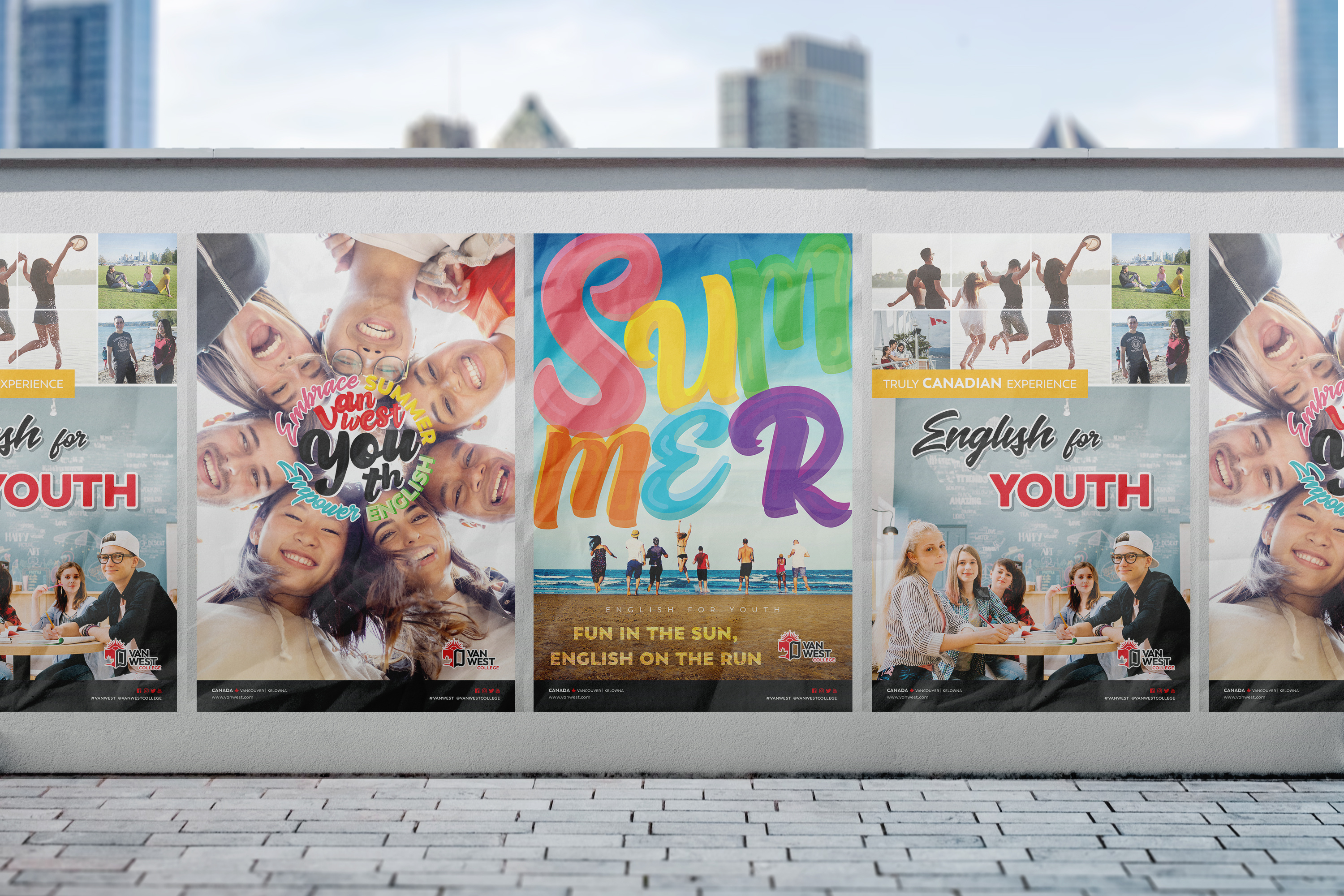 English for Youth Posters campus design english layout poster wall wall poster youth