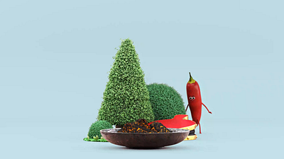 Chili fire 3d 3dart 3dmodel animation art c4d character3d chili cinema4d design fire food graphic design illustration model3d motion graphics render