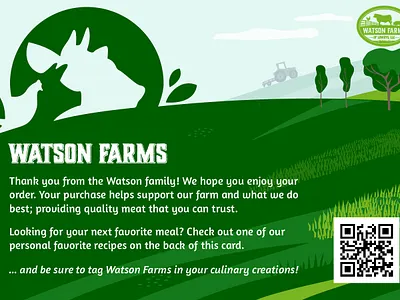 Watson Farms Recipe Cards branding graphic design