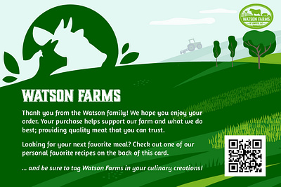 Watson Farms Recipe Cards branding graphic design