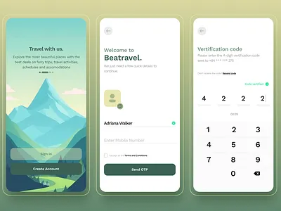 UI practice shot - Travel Onboard screen app design ui