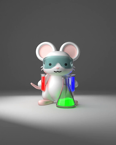 Lab Rat 3d 3d art art character design design graphic design