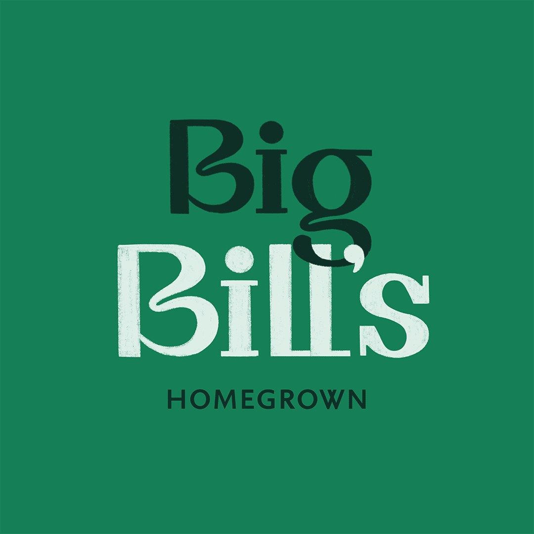 Big Bill's brand design brand identity branding colorful design food fresh homegrown illustration lettering logo packaging passion project personal branding