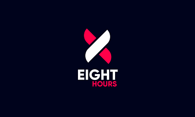 Eight Hours - An Online Booking Company Logo abstract app booking online company bookinh branding camoron design graphic design illustration logo onlie online ui ux vector