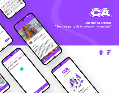 UX-UI / Conectando Artistas android app app design application artists app branding design graphic design illustration logo ui uxui web design