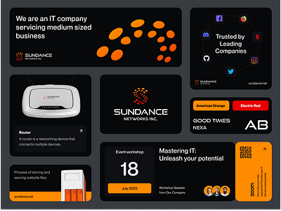 Branding kit for Network Company brand brand guidelines brand kit branding collateral company corporate design device gradient hardware icon identity internet iot logo logo design marketing network logo visual identity