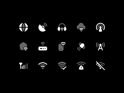 Wifi & Signal Icons bulk figma icon icondesign iconlibrary iconpack icons iconset signal solid stroke wifi wifi signal
