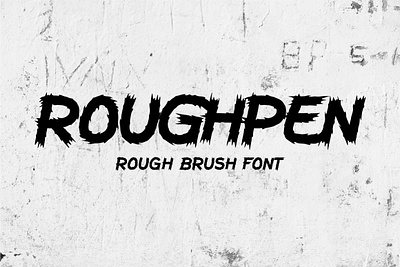 Free Rough Brush Font - Roughpen Font brushed font